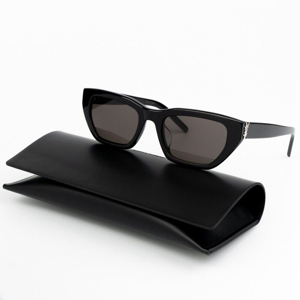 NEW Saint Laurent SLM127/F 001 Black Cat Eye Women Sunglasses